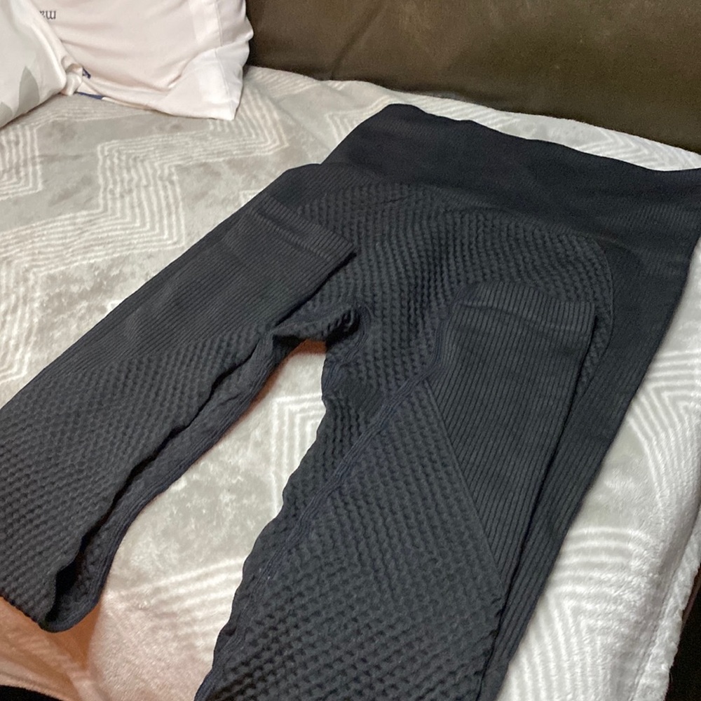 Seamless wide band waist sports leggings